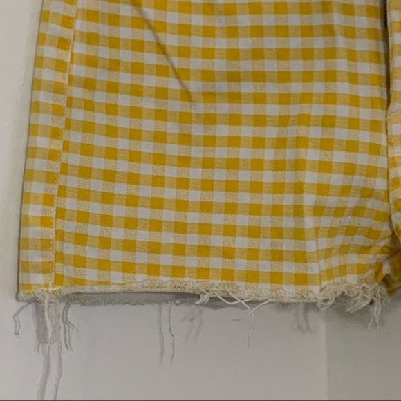 Topshop Moto Gingham Denim Mom Shorts - Picture 7 of 11